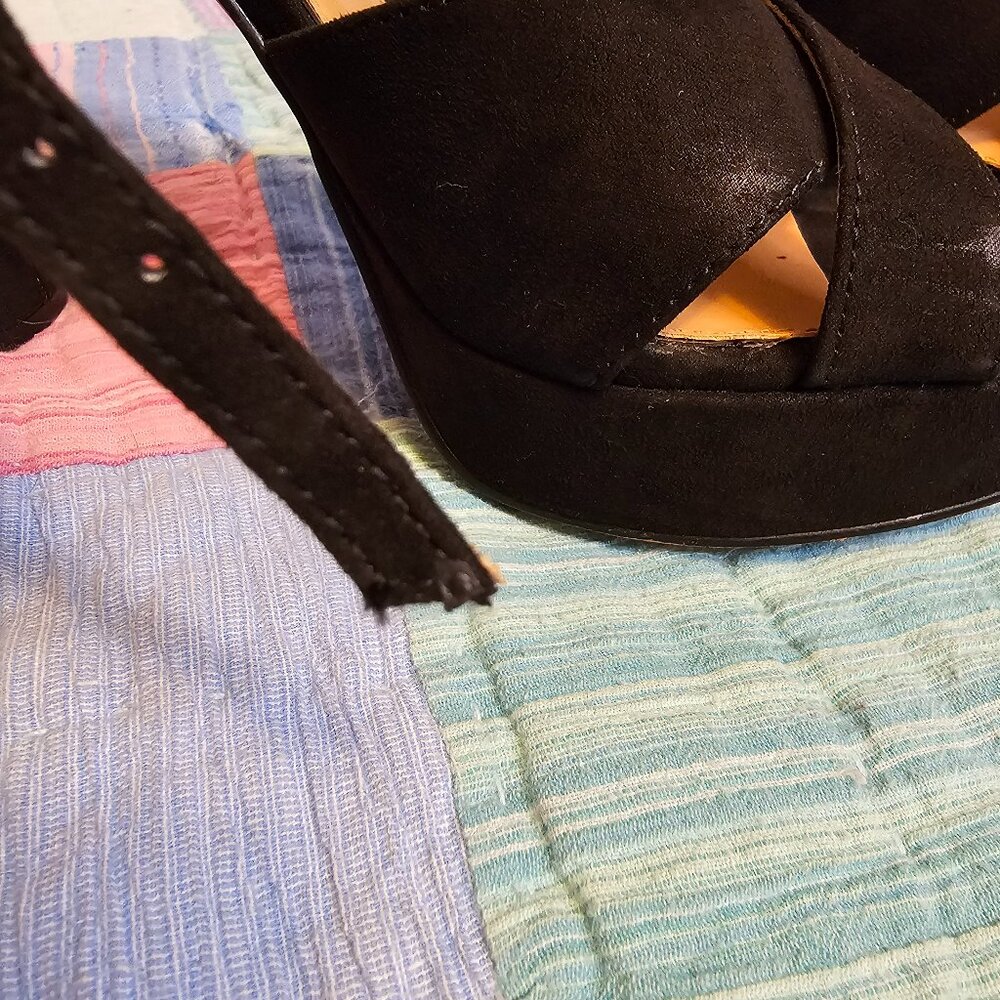 Jessica Simpson Irbella Platform Heels - Black Microsuede, Size 8 - Picture 9 of 9